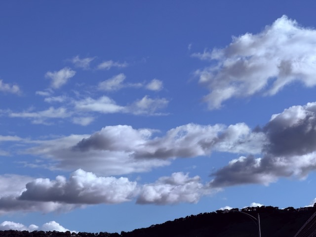 Starring at the cloud patterns in the sky